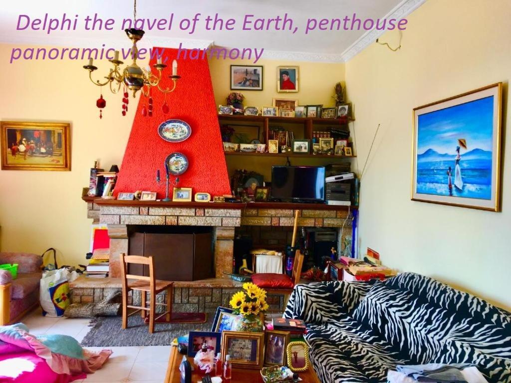 Apartamento Delphi Celebrity V I P The Navel Of The Earth, Center-Delphi-Penthouse Galaxy&Sky Panoramic View, Harmony&Yoga Exterior foto